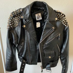 Genuine leather LF cropped jacket